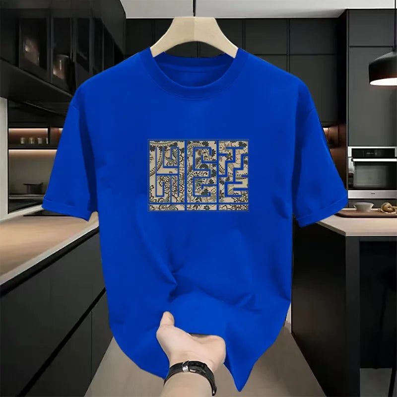 تي شيرت رجالي صيفي جديد 2024، بأسلوب أمريكي