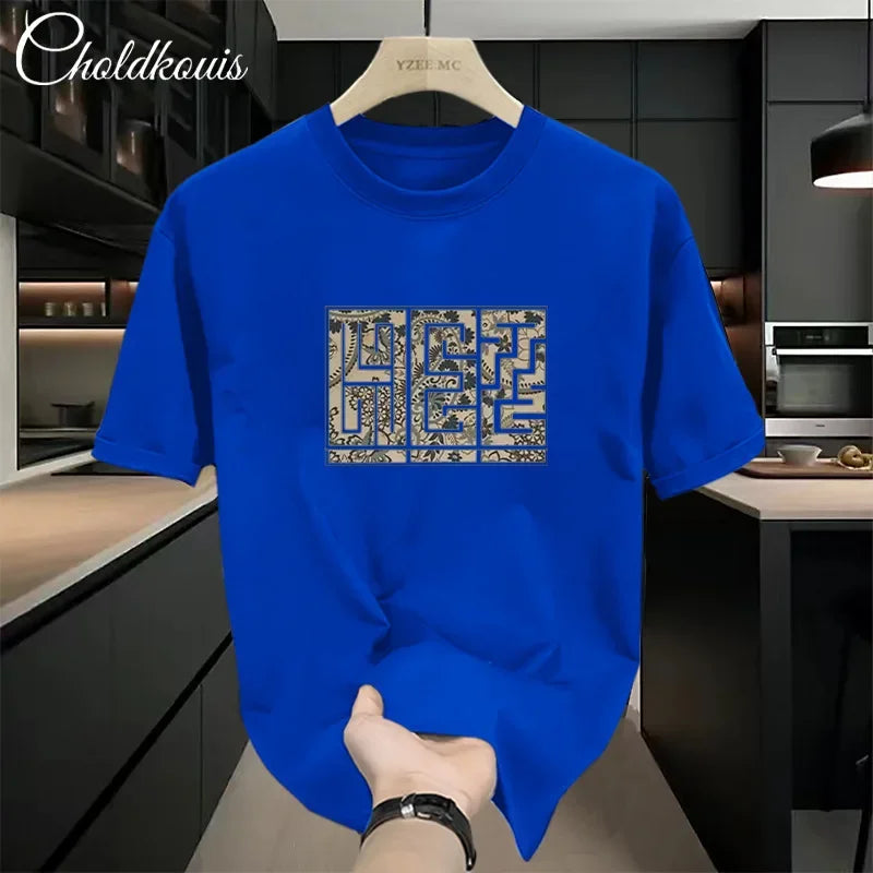 تي شيرت رجالي صيفي جديد 2024، بأسلوب أمريكي