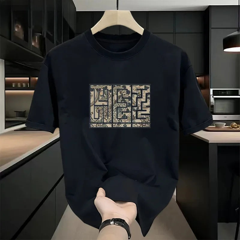 تي شيرت رجالي صيفي جديد 2024، بأسلوب أمريكي